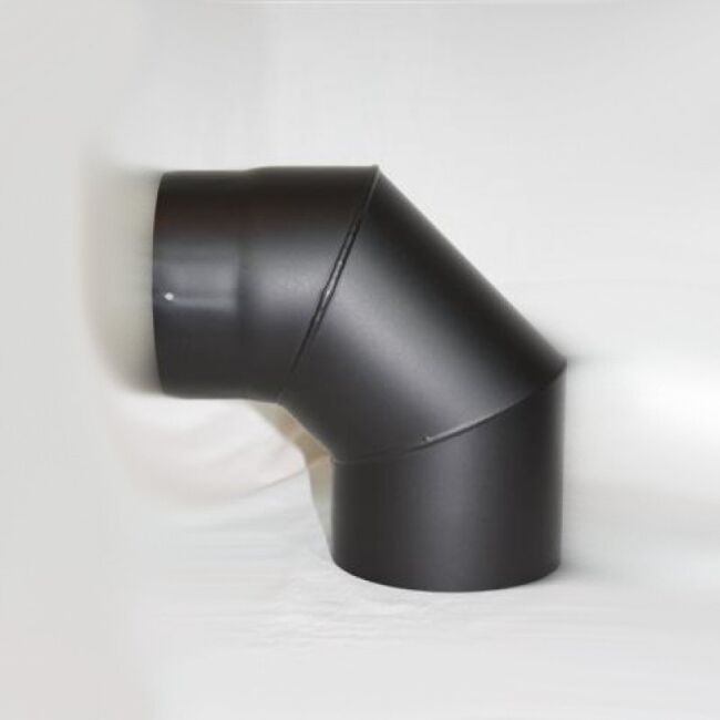 Rauchrohr-Bogen 90° DN 120 mm ohne Reinigungsöffnung, Senotherm gussgrau hell #820