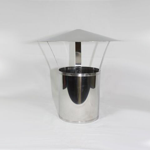 Edelstahl-Ofenrohr DN 120 mm mit Regenhut