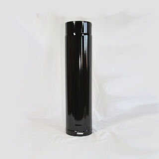 Fix-Rohr verstellbar 500 mm, High-Quality-Line schwarz glänzend emailliert