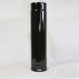 Fix-Rohr verstellbar 750 mm, High-Quality-Line schwarz glänzend emailliert