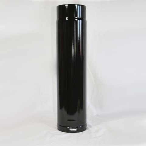 Fix-Rohr verstellbar 750 mm DN 130 mm, High-Quality-Line schwarz glänzend emailliert