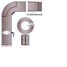 Ofenrohr Teleskop Set (Variante V) DN 150 mm, Senotherm schwarz #310