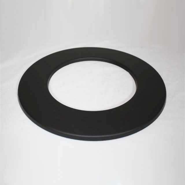 Wand-Rosette eng DN 100 mm, High-Quality-Line matt schwarz emailliert