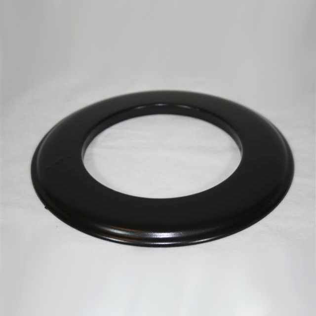 Wand-Rosette eng DN 120 mm, High-Quality-Line schwarz glänzend emailliert