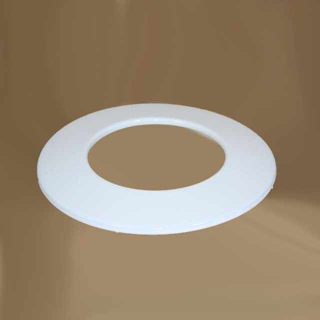 Wand-Rosette eng DN 120 mm, High-Quality-Line weiß emailliert