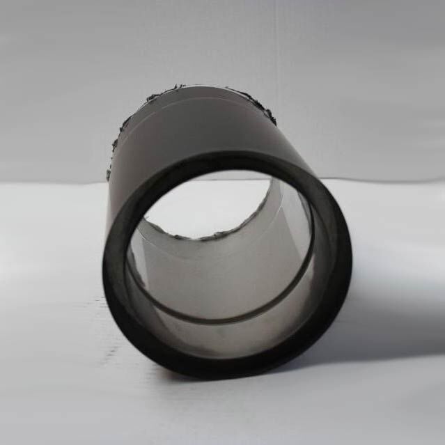 Isoline Edelstahlrohr doppelwandig DN 150 mm Länge 250 mm, Senotherm schwarz #310