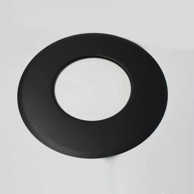 Wandrosette Rand 85 mm für Edelstahlrohr doppelwandig, Senotherm schwarz #310