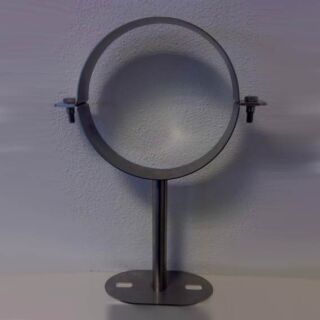 Wandhalter -250 mm kürzbar für Edelstahlrohr doppelwandig DN 130 mm, Senotherm schwarz #310 ISO387130s