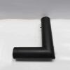 Isoline Winkelrohr 450x700 mm doppelwandig mit Tür u. Drosselklappe DN 150 mm, Senotherm schwarz #310