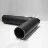 Isoline Winkelrohr 450x700 mm doppelwandig mit Tür u. Drosselklappe DN 150 mm, Senotherm schwarz #310