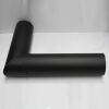 Isoline Winkelrohr 450x700 mm doppelwandig mit Tür u. Drosselklappe DN 150 mm, Senotherm schwarz #310