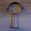 Wandhalter -250 mm kürzbar für Edelstahlrohr doppelwandig DN 150 mm, Senotherm gussgrau #288