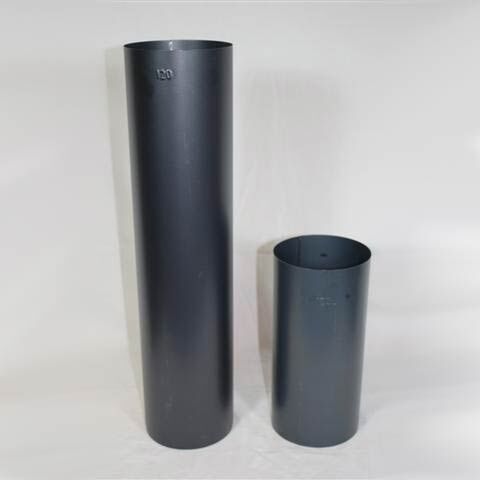 Ofenrohr Länge 1000 mm, DN 130 mm aus gebläutem Stahlblech