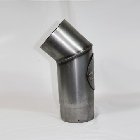Rauchrohr-Bogen 45° DN 180 mm roh, eingezogen mit Reinigungsöffnung