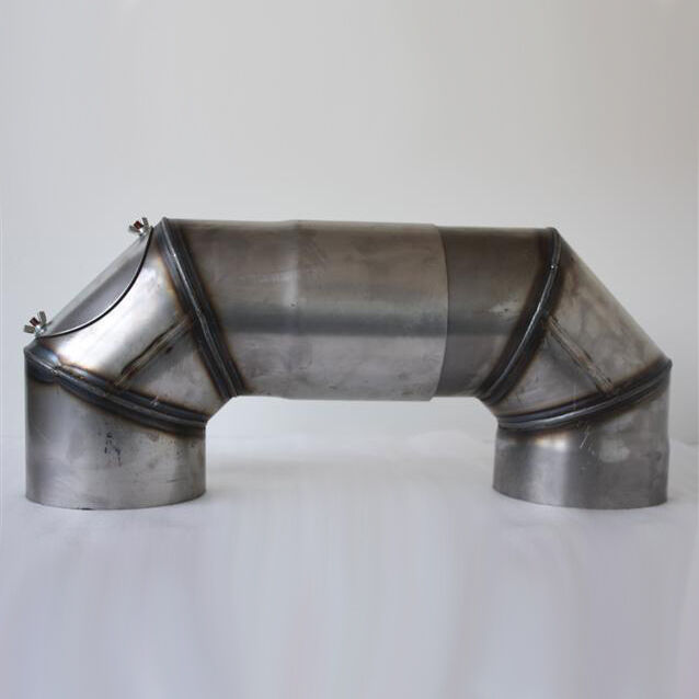 Doppelbogen roh DN 180 für 2 mm-Rauchrohr