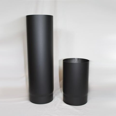 Rauchrohr Längenelement 250 mm DN 200 mit eingezogener Steckverbindung (schutzlackiert)