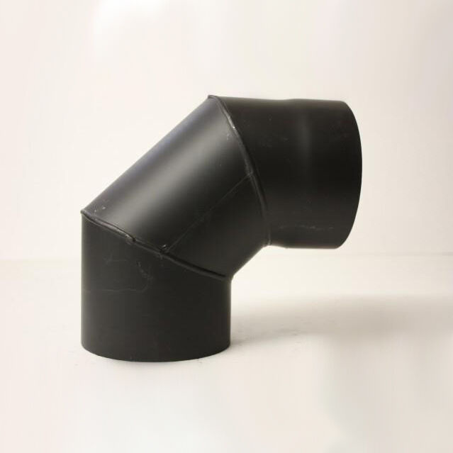 Rauchrohr-Bogen 90° DN 180 mm gemufft, ohne Reinigungsöffnung (schutzlackiert)
