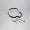 Ofenrohrhalter ca. 10 cm mit Gewindestift und Dübel für gebläutes Ofenrohr DN 100 mm