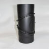Rauchrohr Bogen 4tlg. DN 160 mm eingezogen, drehbar mit Reinigungsöffnung (schutzlackiert)