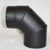 Rauchrohr Bogen 90° DN 120 mm eingezogen mit Reinigungsöffnung (schutzlackiert)