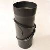 Rauchrohr-Bogen 3 tlg. DN 200 mm gemufft, drehbar mit Reinigungsöffnung (schutzlackiert)
