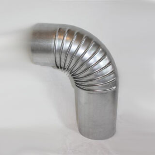 FAL Ofenrohr-Bogen 90° ohne Reinigungsöffnung (an der engen Seite ca. 15 cm verlängert)