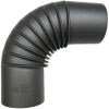 Pellet-Bogen 90° DN 120 mm Senotherm Dünnwand schwarz, ohne Reinigungsöffnung
