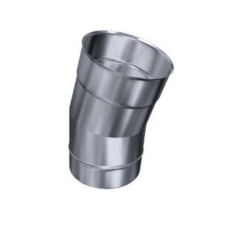 Edelstahlschornstein einwandig 0,6mm Premium Bogen 15° SKS starr