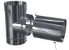 Edelstahlschornstein einwandig 0,6mm Premium T-Stück kurz mit Verlängerung TR PF DN 100