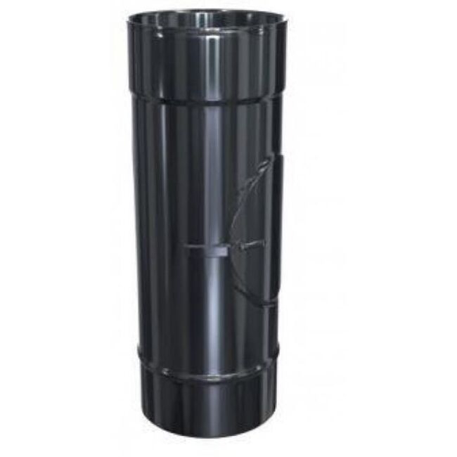 Edelstahlschornstein einwandig 0,6mm Premium Rohr mit Prüföffnung RP+REW DN 150