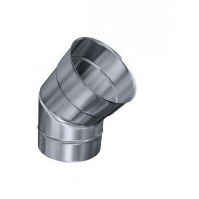 Edelstahlschornstein einwandig 0,6mm Premium Bogen drehbar SK 0° - 45° DN 80