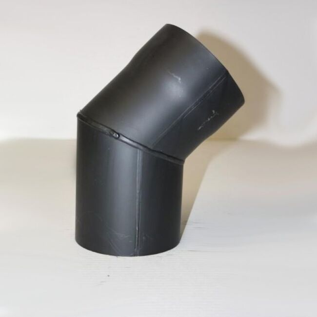 Rauchrohr-Bogen 90° DN 160 mm gemufft, ohne Reinigungsöffnung (schutzlackiert)