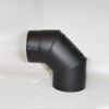 Kaminofenrohr-Bogen 90° DN 150 mm mit Reinigungsöffnung, Senotherm schwarz #310