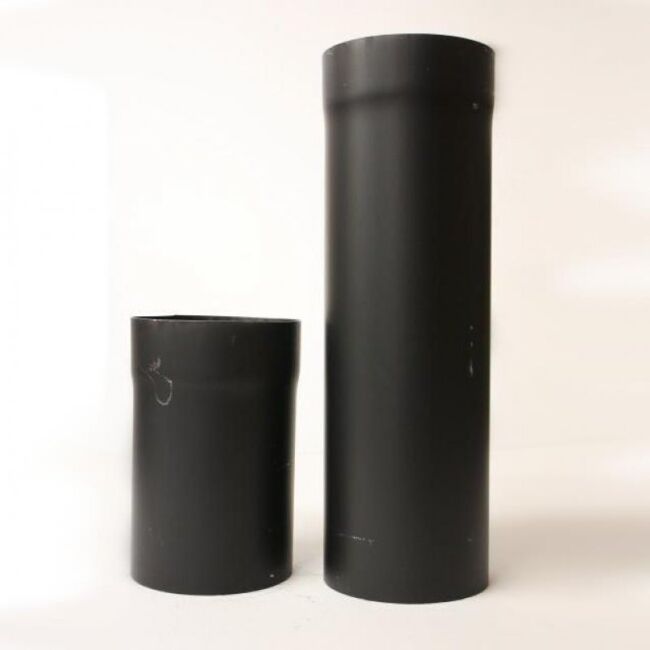 Rauchrohr-Längenelement 250 mm DN 130 mit geweiteter Steckverbindung (schutzlackiert)