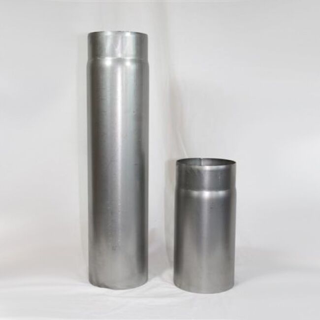 Rauchrohr-Längenelement 150 mm DN 120 roh mit eingezogener Steckverbindung