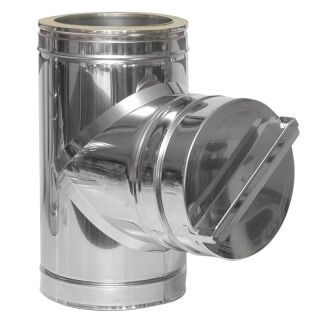 Reinigungs-T-Stück mit Deckel DW 100 