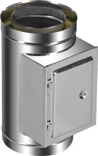DINAK Edelstahlschornstein Reinigungselement mit Tür 440mm DW