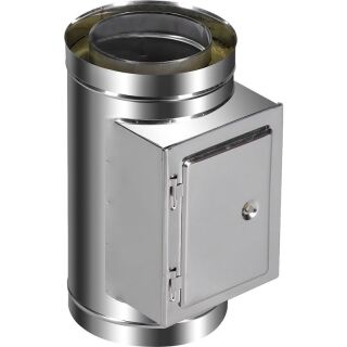 DINAK Edelstahlschornstein Reinigungselement mit Tür 440mm DW Ø150 03NJ15052DW5