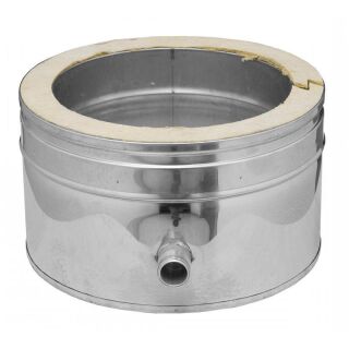DINAK Edelstahlschornstein Element mit Kondensatablauf DW Ø150 03NJ15055DW5