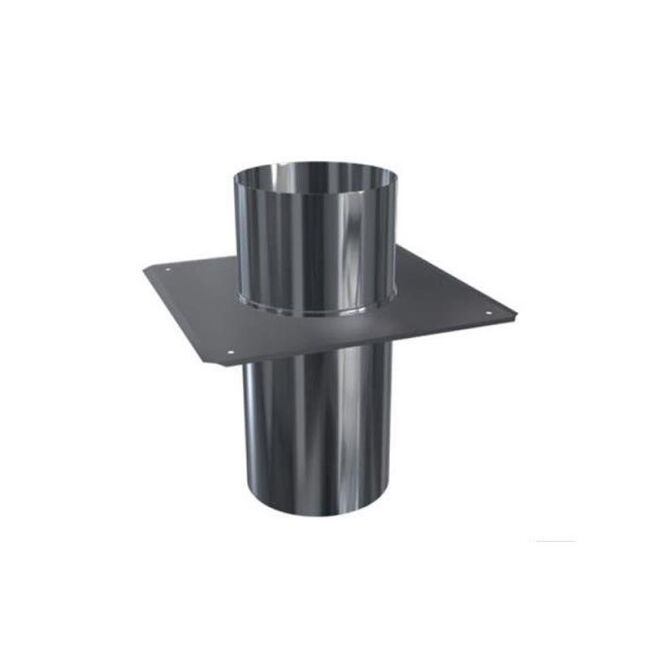 Edelstahlschornstein einwandig 0,5mm Schachtabdeckung DH FU DN 100