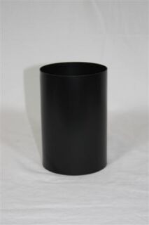 Pellet-Schornsteinanschluss 150 mm zylindrisch, matt schwarz emailliert