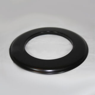 Pellet-Wandrosette 3 cm Rand, matt schwarz emailliert
