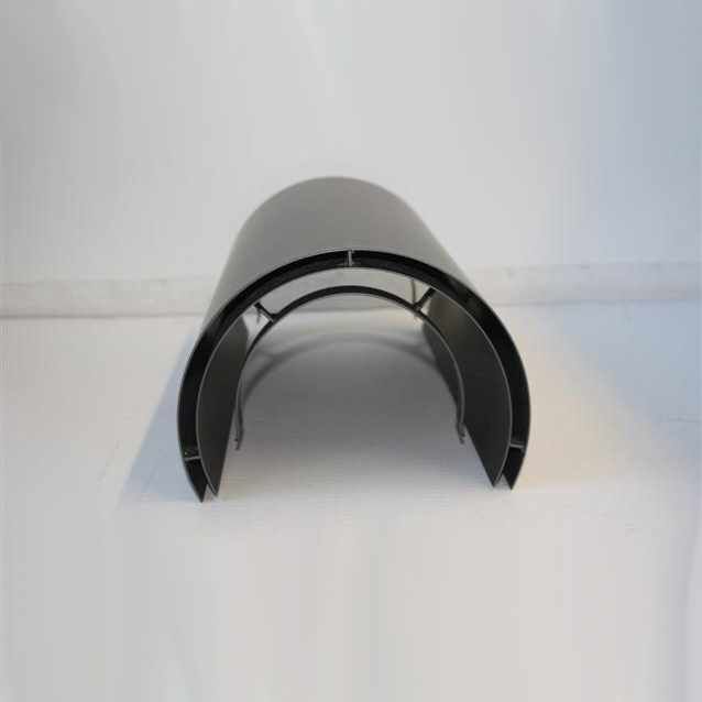 Doppelwandiger Strahlenschutz Halbschale 460 mm lang DN 80 mm, Senotherm schwarz #310