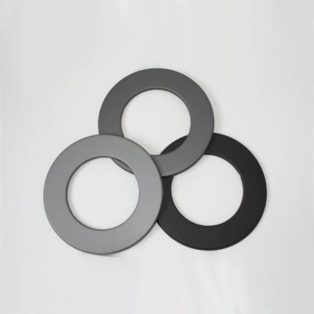 Wand-Rosette 5 cm Rand DN 120 mm, Senotherm schwarz #310