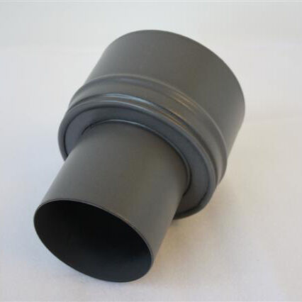 Pelletrohr-Erweiterung von 80 auf 130 mm, gussgrau emailliert
