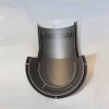 Doppelwandiger Strahlenschutz Halbschale Bogen 90° DN 150 mm, Senotherm gussgrau hell #820
