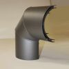 Doppelwandiger Strahlenschutz Halbschale Bogen 90° seitlich DN 150 mm, Senotherm gussgrau hell #820