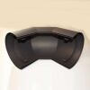Doppelwandiger Strahlenschutz Halbschale Bogen 90° DN 100 mm, Senotherm schwarz #310