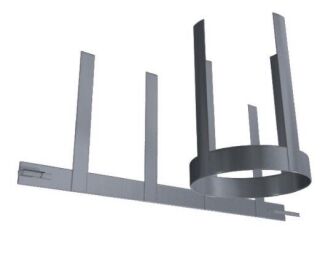 Edelstahlschornstein einwandig 0,5mm Abstandhalter AH
