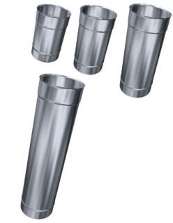 Edelstahlschornstein einwandig 0,5mm Rohr RP 500 mm